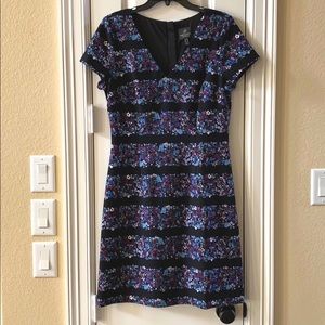 Adrianna Papell Short Sleeve Dress